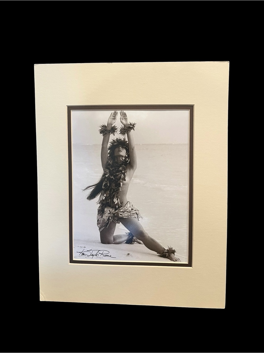 Wahine Hula Kahiko Matted Fine Art Photo Kim Taylor Reece Signed Hawaii Ancient